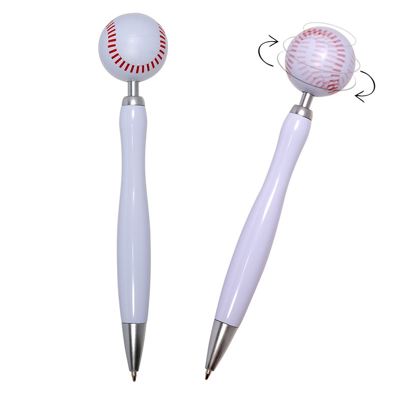 White color option for Baseball Spinner Ball Pen