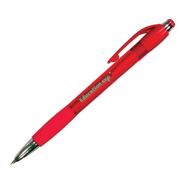Transparent Red color option for Mardi Gras Grip Pen, Full Color Digital