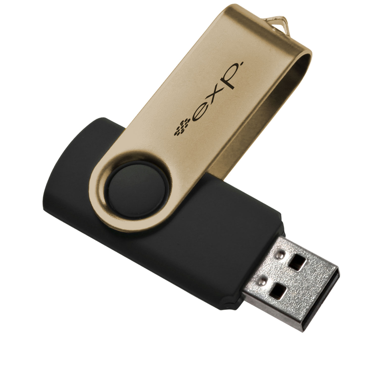 Gold/Black color option for Swivel 16 Gb Usb Flash Drive 