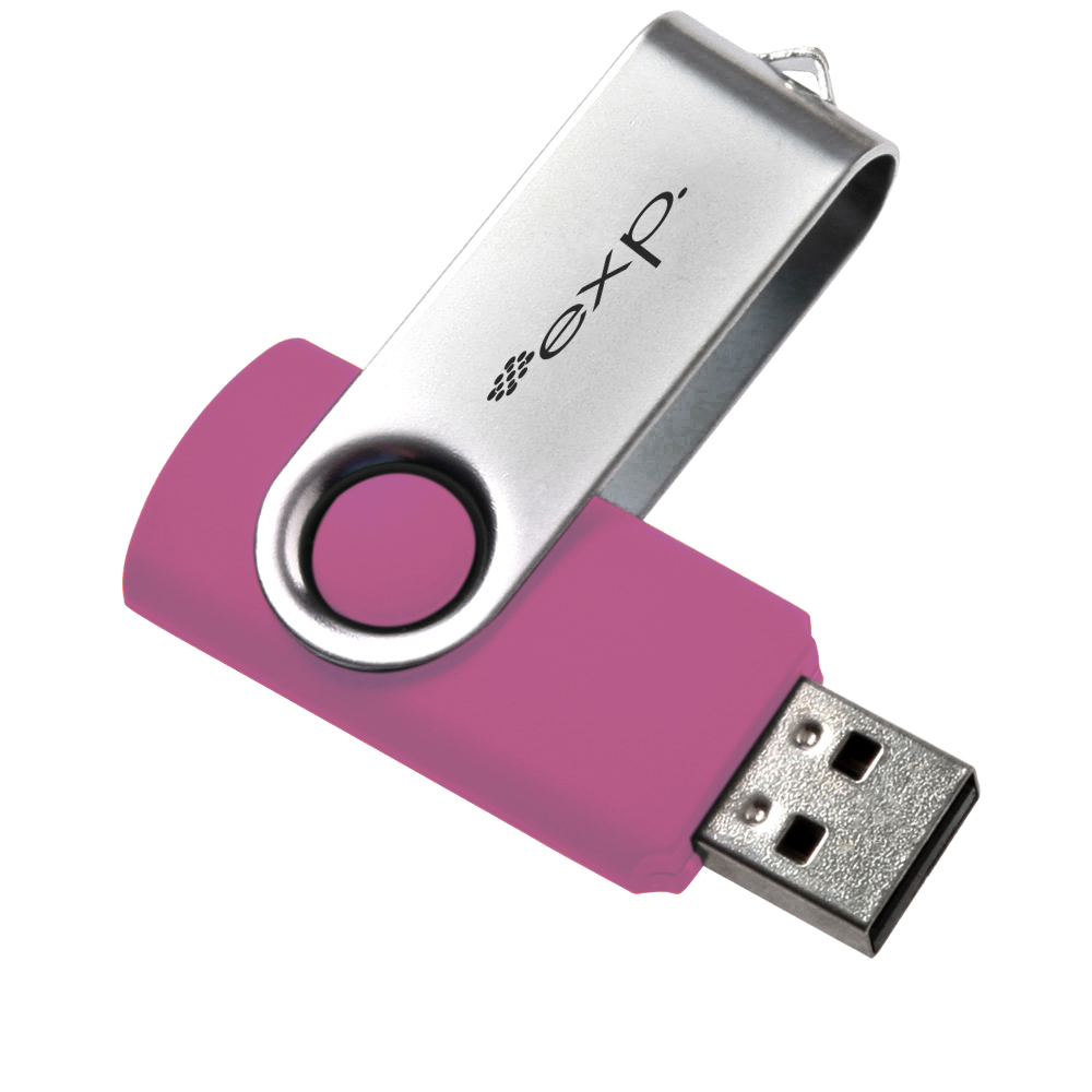 Light Purple/Silver color option for Swivel 16 Gb Usb Flash Drive 
