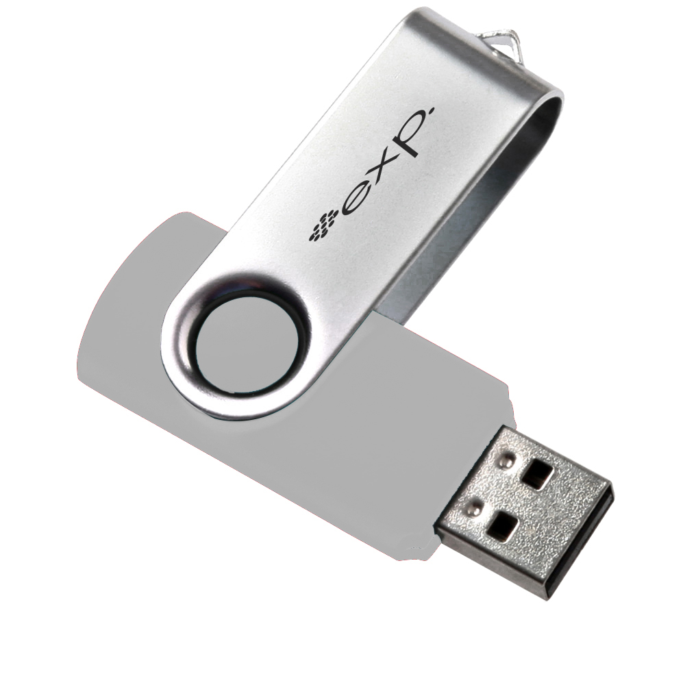 White/Silver color option for Swivel 16 Gb Usb Flash Drive 