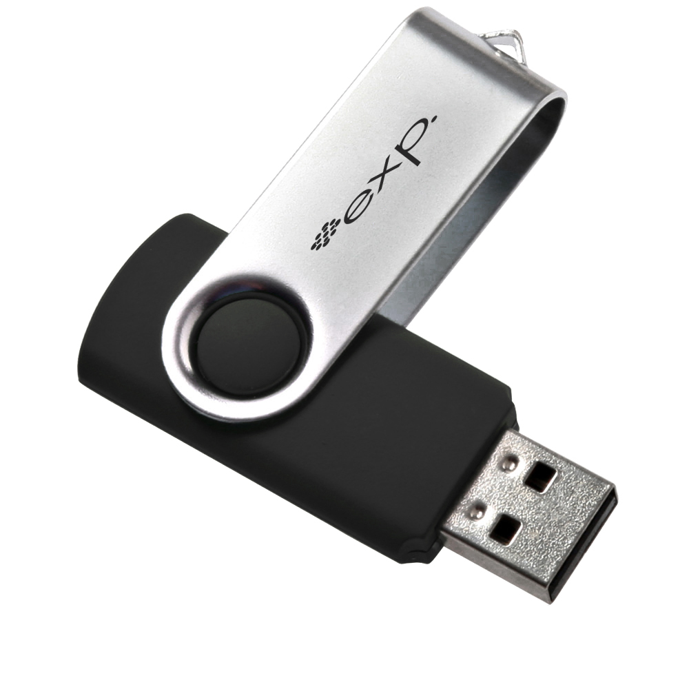 Silver Black color option for Swivel 8 Gb Usb Flash Drive 