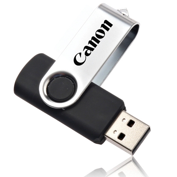 Black color option for 8 Gb Swivel Usb Flash Drives