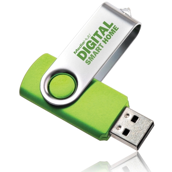 Lime Green color option for 8 Gb Swivel Usb Flash Drives