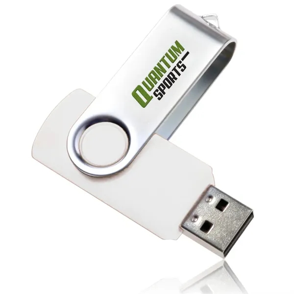 White color option for 8 Gb Swivel Usb Flash Drives