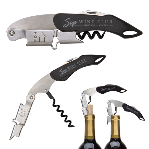 Black color option for Double Hinged Wine Key Corkscrew