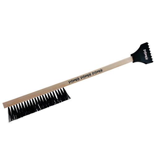 Black Brush And Scraper W/Natural Wood Handle color option for Long Boy Ice Scraper & Brush