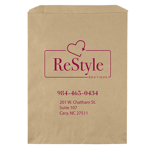 Brown Kraft color option for 9 X 12 Merchandise Bags