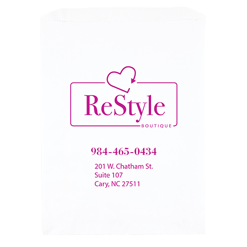 White color option for 9 X 12 Merchandise Bags