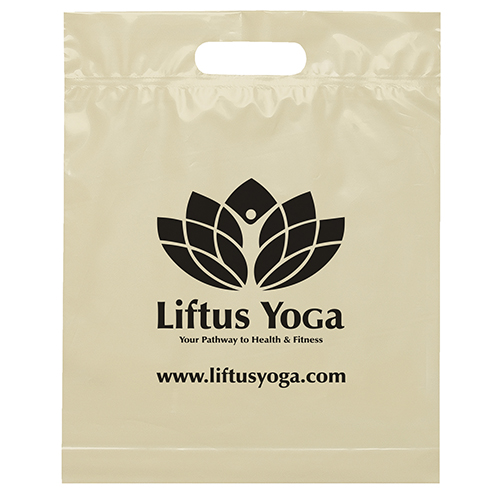 Buff color option for Die Cut Handle Bag 12x15x3