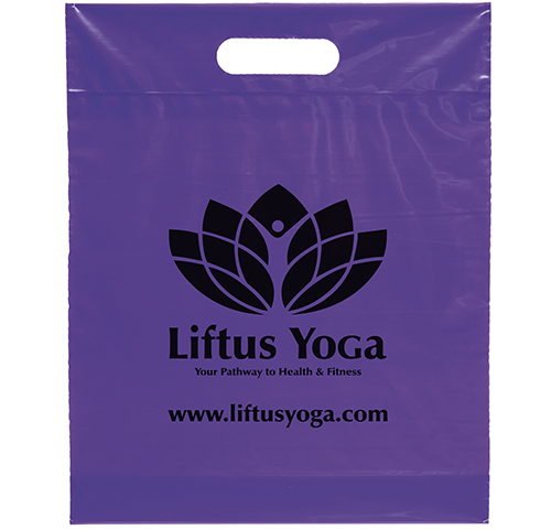Grape color option for Die Cut Handle Bag 12x15x3