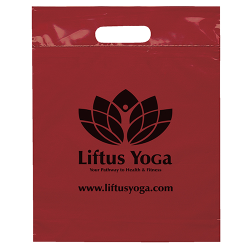 Red color option for Die Cut Handle Bag 12x15x3