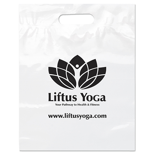 White color option for Die Cut Handle Bag 12x15x3