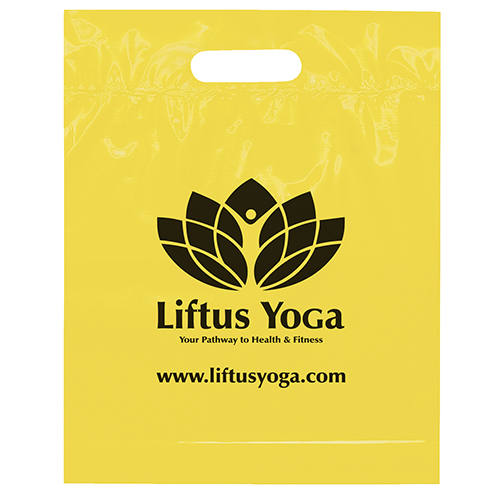 Yellow color option for Die Cut Handle Bag 12x15x3