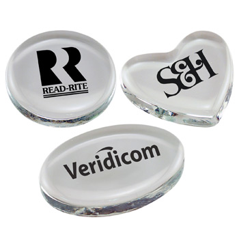 Clear color option for Glass Paperweights   Screened
