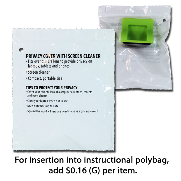 Green color option for Privacy Cover With Screen Cleaner, Full Color Digital