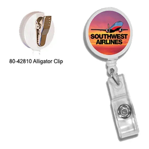 Photo of Round Badge Holder W/Alligator Clip