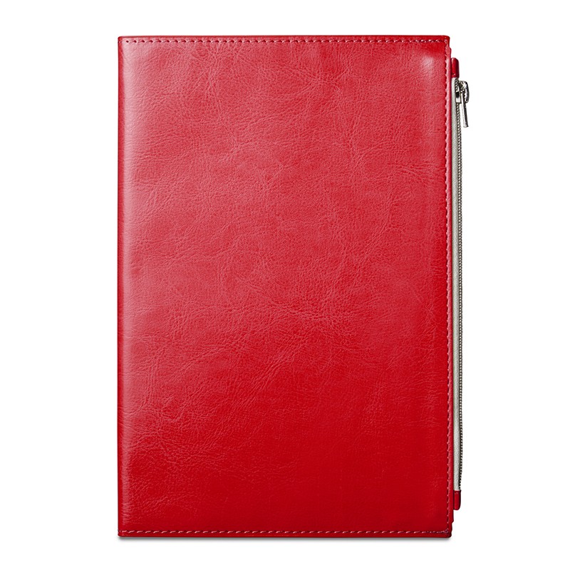 Red color option for Element Softbound Journal With Zipper Pocket