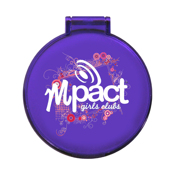 Translucent Purple color option for Round Mirror,Full Color Digital