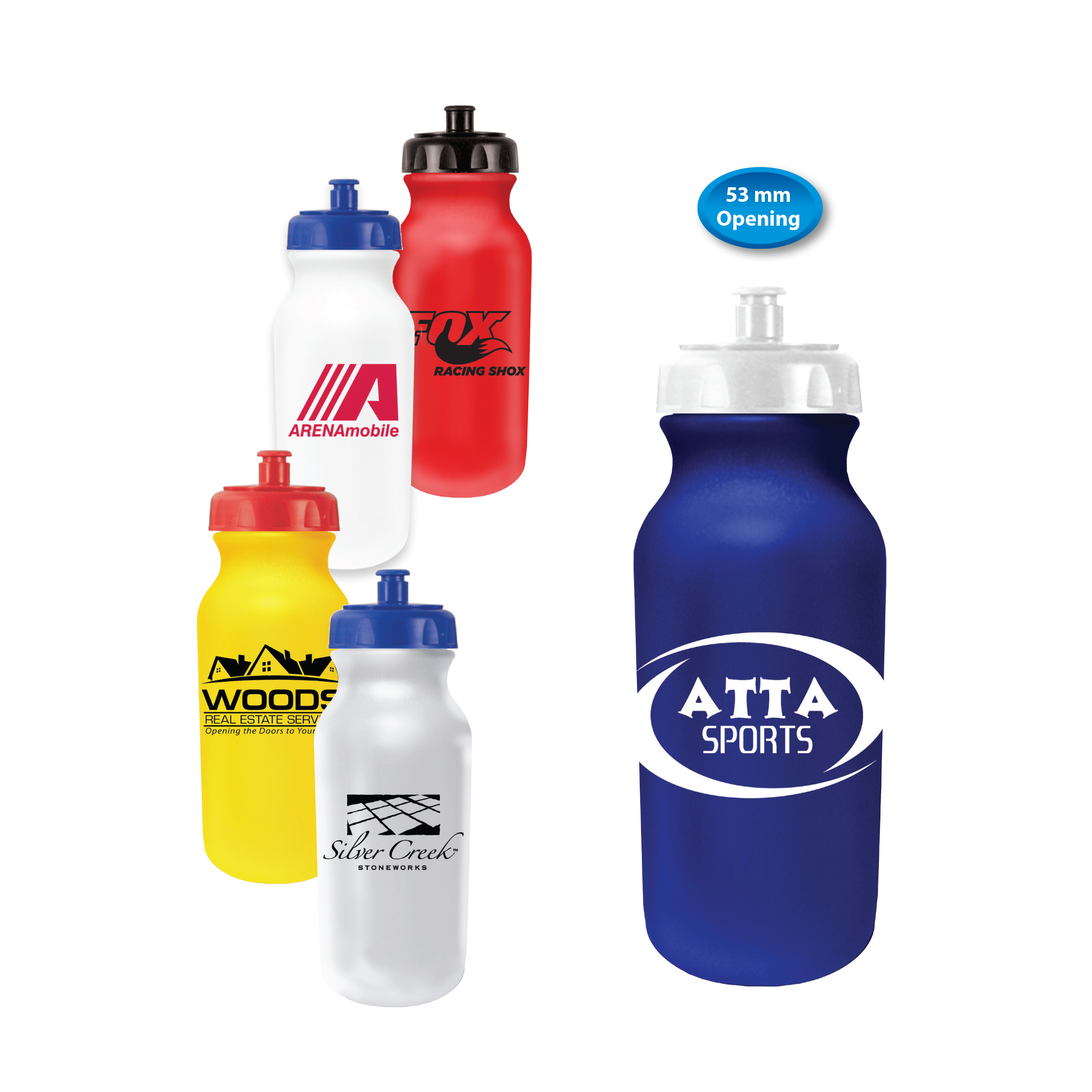 Blue color option for 20 Oz. Value Cycle Bottle With Push 'N Pull Cap