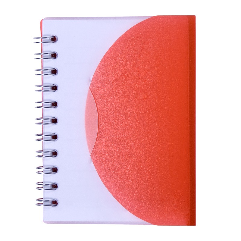 Translucent Red color option for Small Spiral Curve Notebook