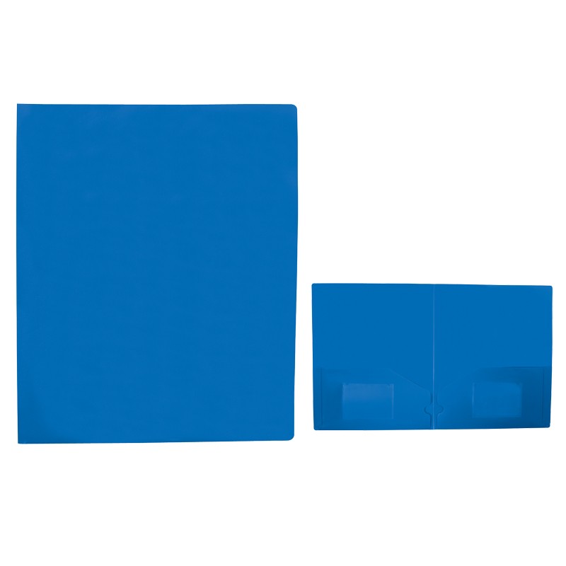 Blue Reflex color option for 2 Pocket Folder With Business Card Slots