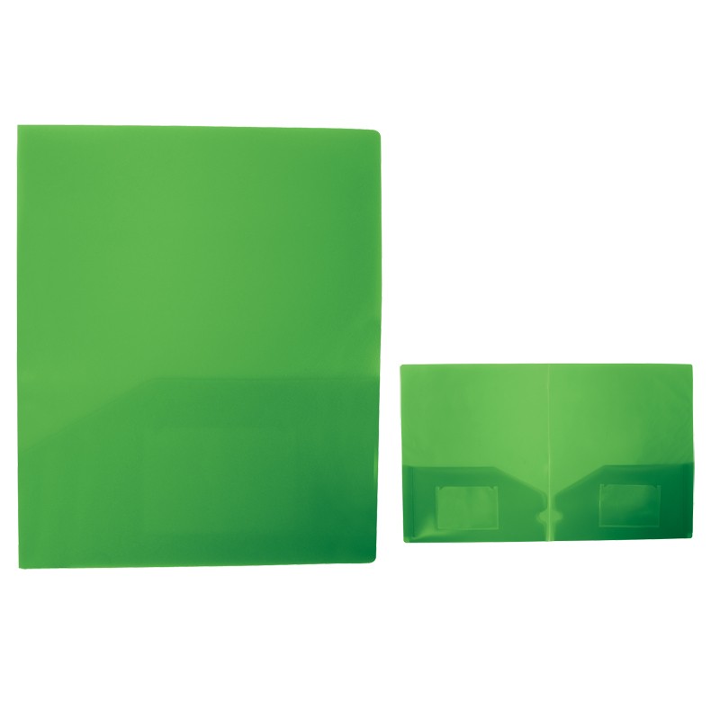 Green Lime color option for 2 Pocket Folder With Business Card Slots