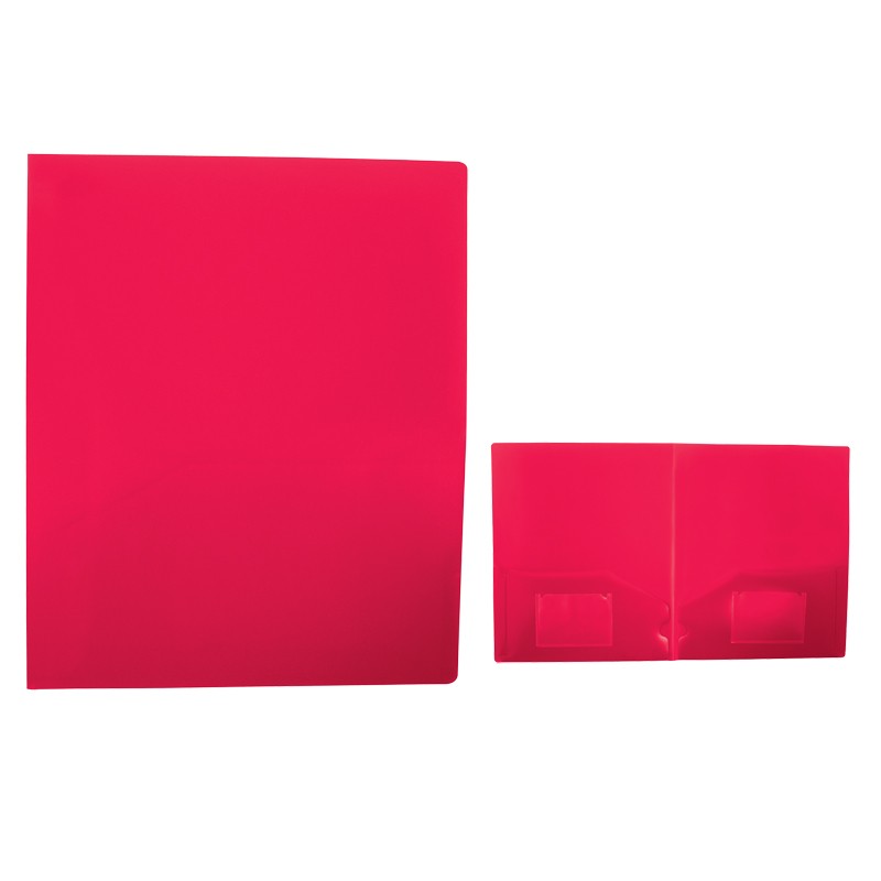 Red color option for 2 Pocket Folder With Business Card Slots