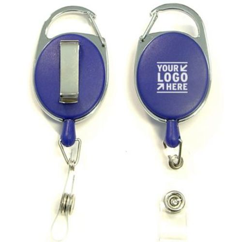 Main photo of Oval Shape Retractable Badge Holder With Clip