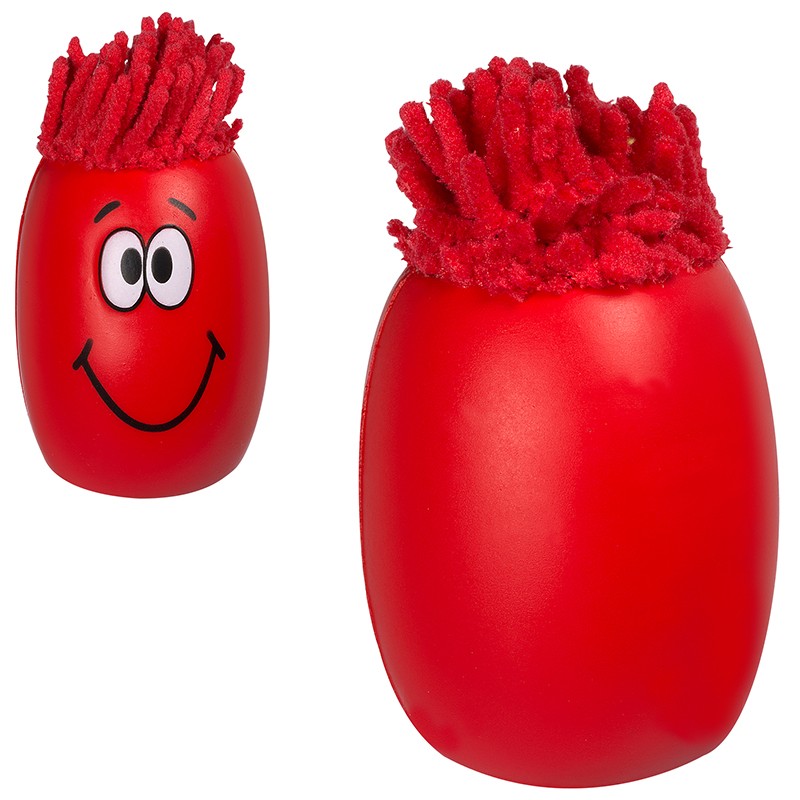 Red color option for Goofy Group™ Mop Toppers® Stress Reliever