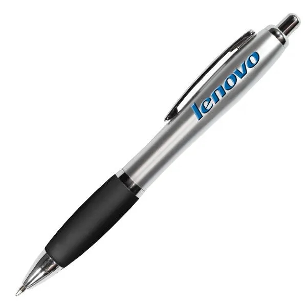 Silver/Translucent Black color option for Silhouette Satin Grip Pen, Full Color Digital
