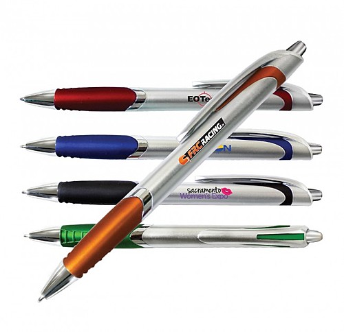 Photo of Silver Crest Grip Pen, Full Color Digital