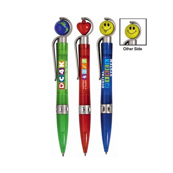 Transparent Red With Heart color option for Spinner Pen, Full Color Digital