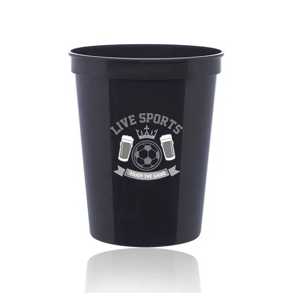 Black color option for 16 Oz. Reusable Plastic Stadium Cups