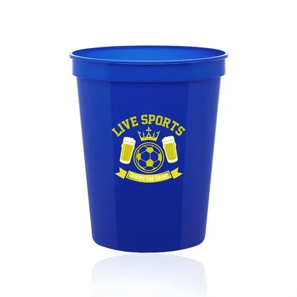 Blue color option for 16 Oz. Reusable Plastic Stadium Cups