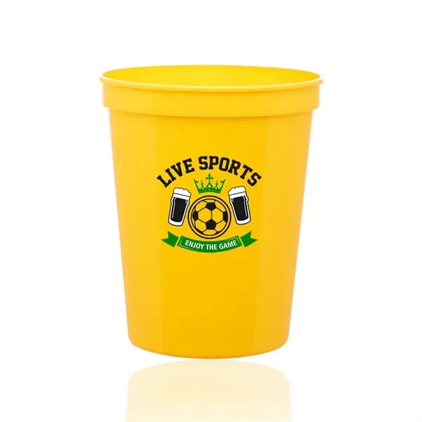 Bright Yellow color option for 16 Oz. Reusable Plastic Stadium Cups