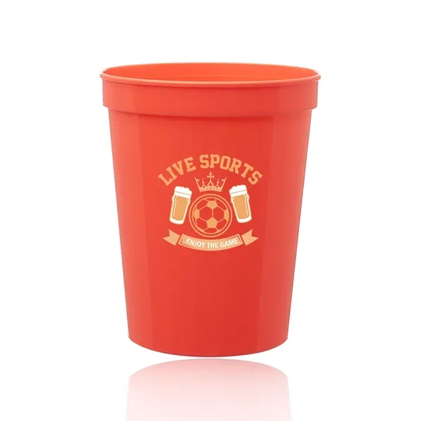 Coral color option for 16 Oz. Reusable Plastic Stadium Cups