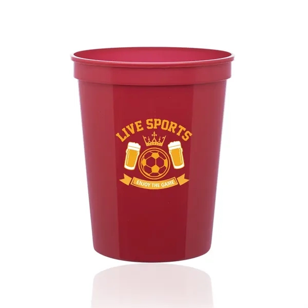 Maroon color option for 16 Oz. Reusable Plastic Stadium Cups