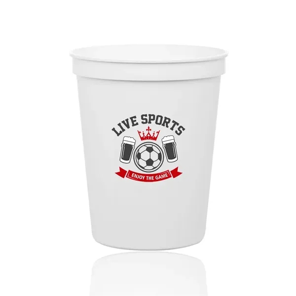 White color option for 16 Oz. Reusable Plastic Stadium Cups