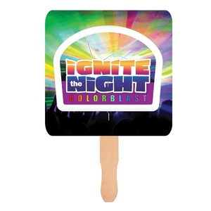 Photo of Square Shape Hand Fan, Full Color Digital