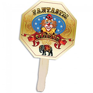 Photo of Stop Sign Shape Hand Fan, Full Color Digital