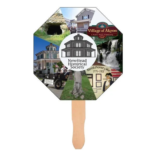Photo of Stop Sign Shape Hand Fan, Full Color Digital