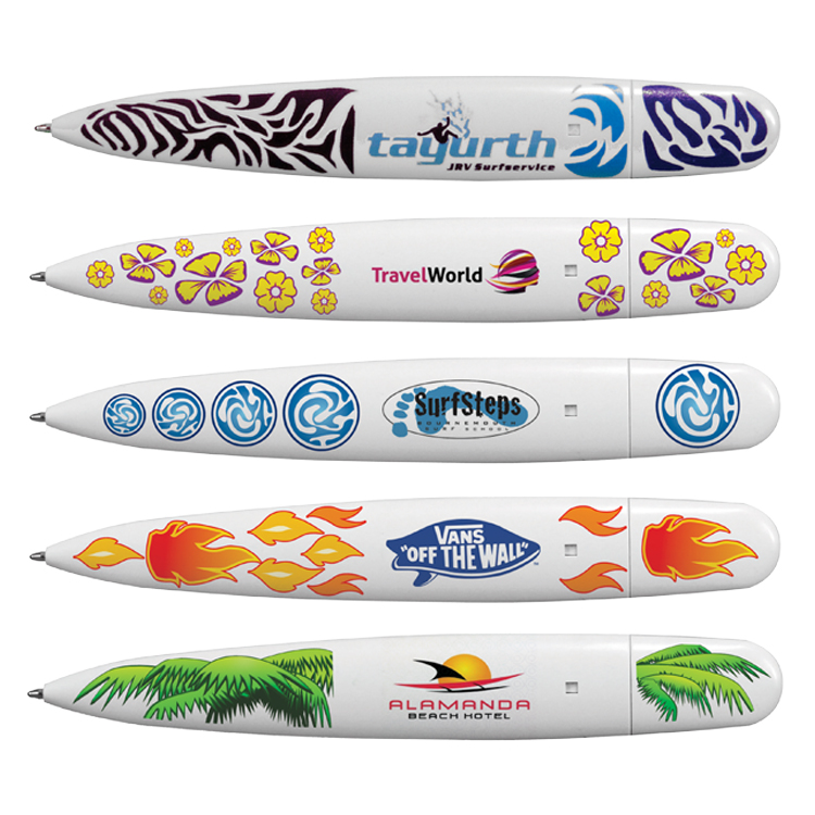 White color option for Surfboard Pen, Full Color Digital