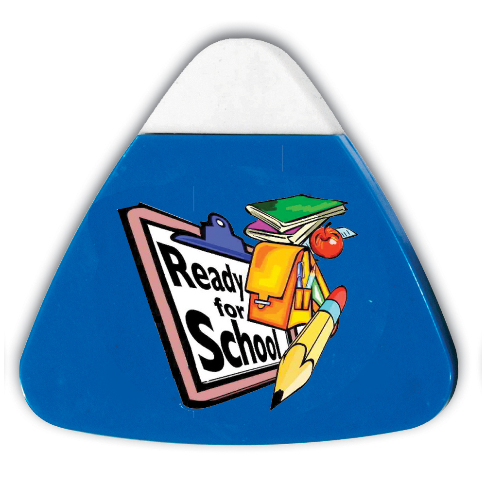 Blue color option for The Triad Eraser & Sharpeners, Full Color Digital