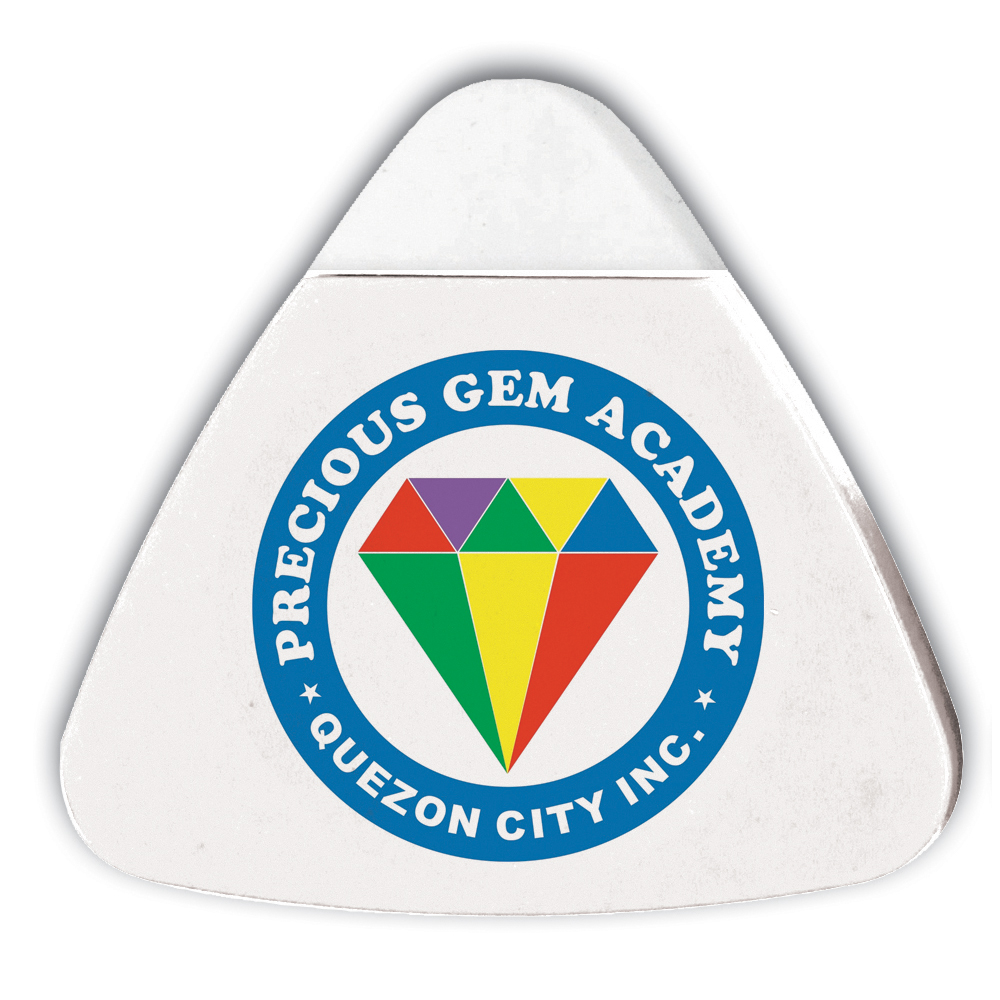 White color option for The Triad Eraser & Sharpeners, Full Color Digital