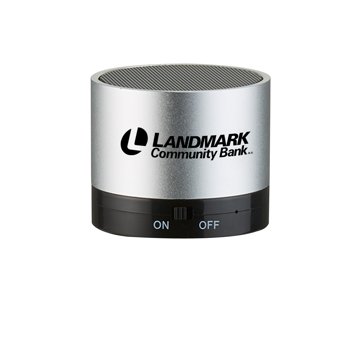 Metallic Silver color option for Aluminum Round Bluetooth Speaker