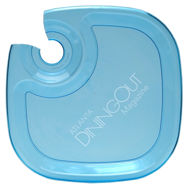 Translucent Blue color option for Wine And Snack Tray