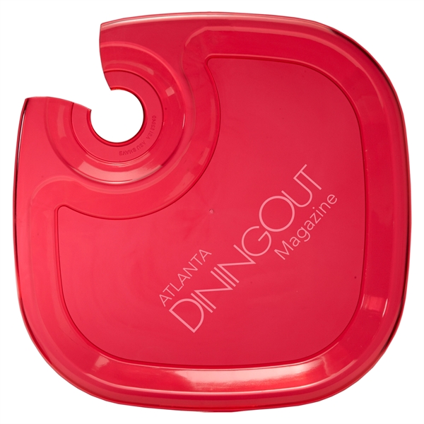 Translucent Red color option for Wine And Snack Tray