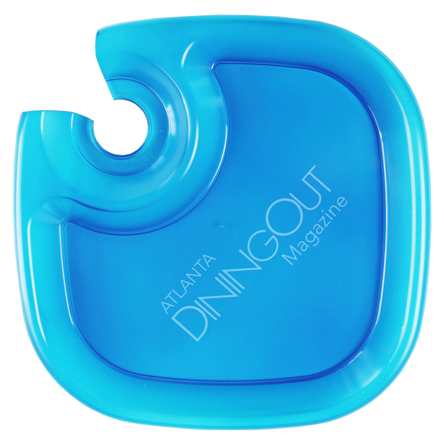 Transparent Blue color option for Wine And Snack Tray