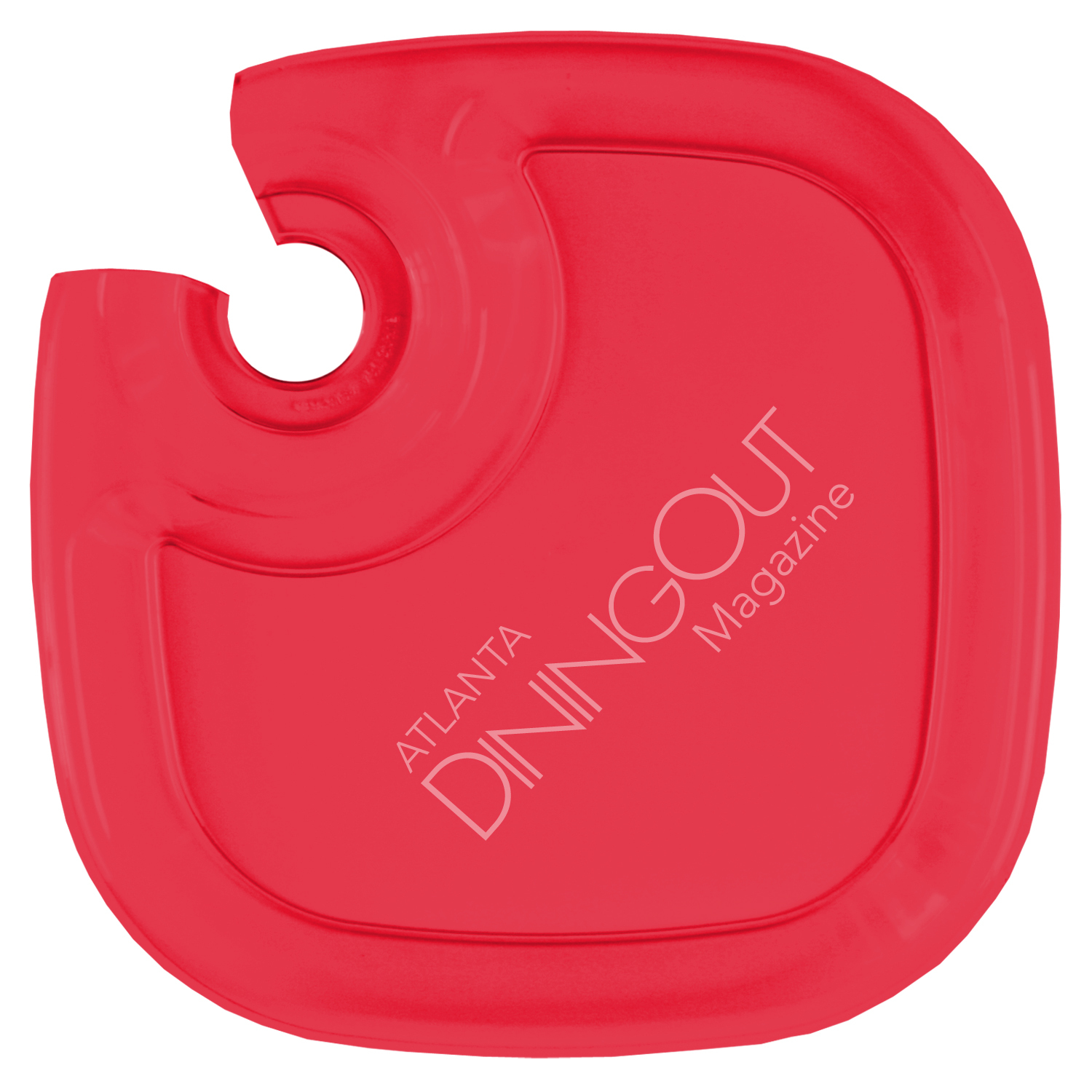 Transparent Red color option for Wine And Snack Tray